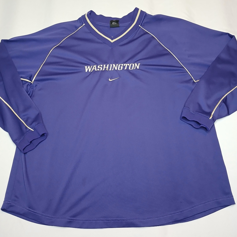 Vtg Made In USA Nike Team Center Swoosh U Of Washington Pullover Sweatshirt XXL - Picture 2 of 10